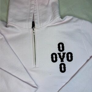 Pink Hoodie with Black OVO Logo